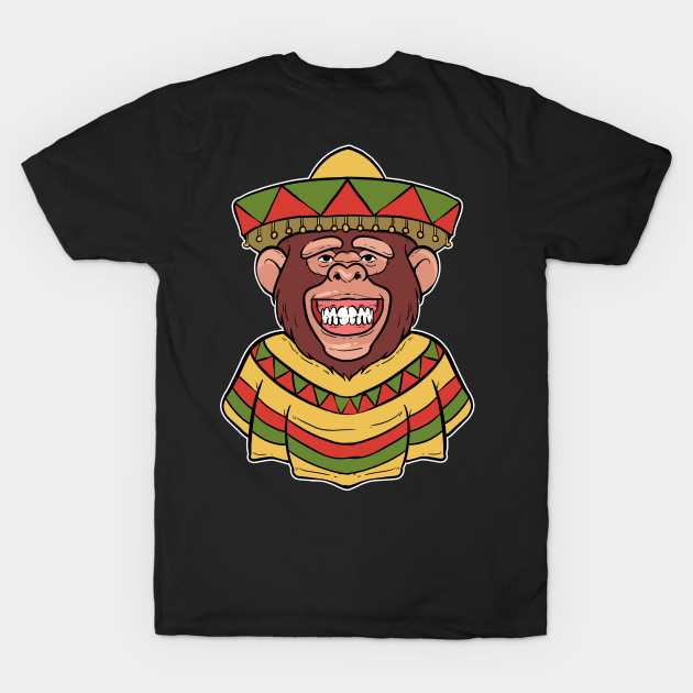 Funny Cinco De Mayo Ape Monkey Mexican Sombrero by amango